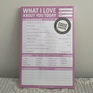 Knock Knock Pad - What I love about you